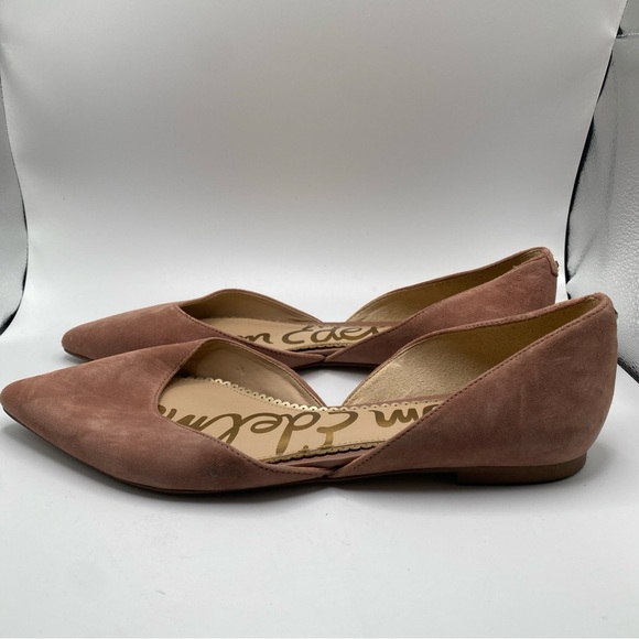 Sam Edelman Rodney Pointy Toe d'Orsay Flat Suede Leather Pink (US 8.5) - Picture 2 of 8